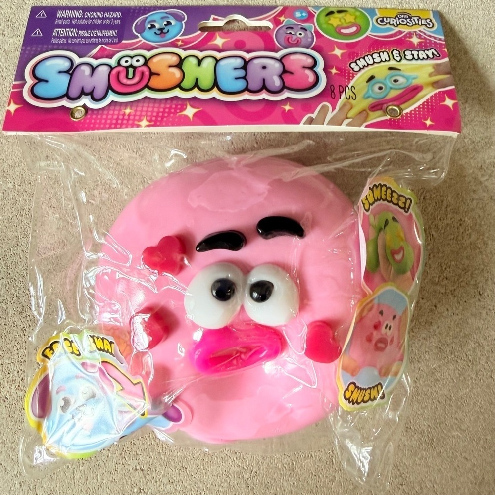 Smushers Face Swap Squishy Fidget Toy Pink Viral Squeezy ORB Curiosities NEW